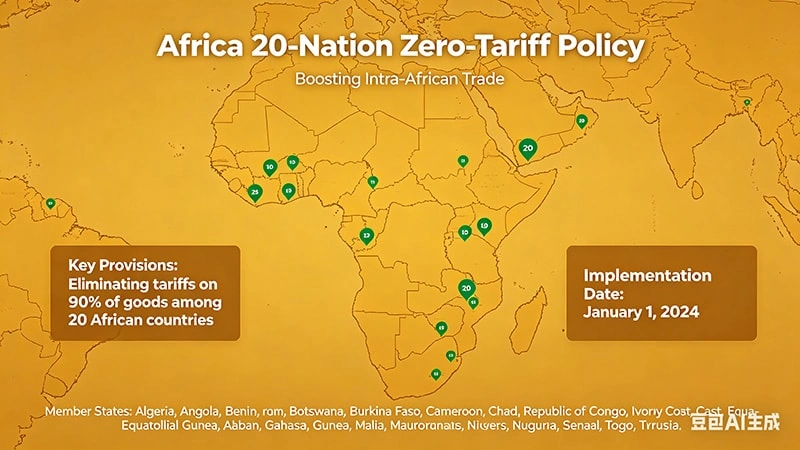 Africa 20 Countries &bull; Zero Import Tariff Policy